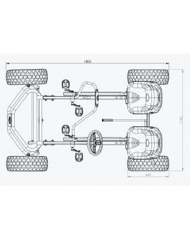 Cuadriciclo de pedales BERG Duo Coaster BFR