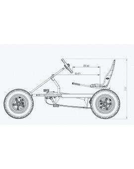 Cuadriciclo de pedales BERG Duo Coaster BFR