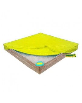 Arenero de madera Masgames BASIC Rectangular con cubierta de lona