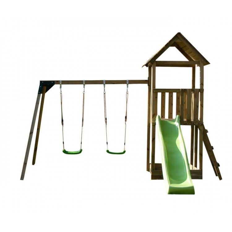 Parque infantil Masgames TIBIDABO L techo de madera con columpio