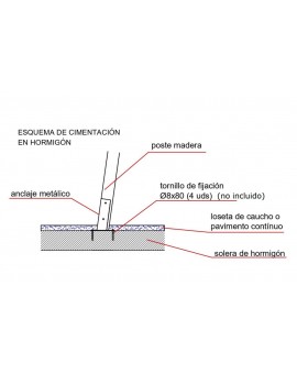 Columpio doble de madera Masgames DRACO (asientos mixtos)