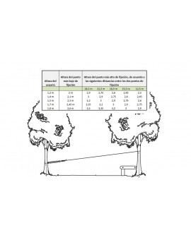 Tirolina de jardín con asiento MASGAMES