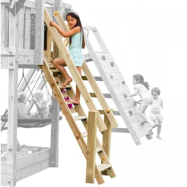 Escalera con barandilla para parque infantil MASGAMES STEPS