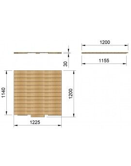 Suelo de madera para casita Masgames LOLLIPOP XL Horeca