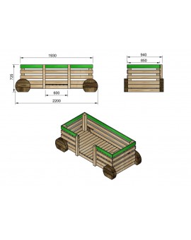 Parque infantil Masgames TREN PINXO: Locomotora + 2 vagones