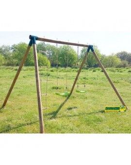 Columpio doble de madera redonda Masgames KIBO XL Deluxe