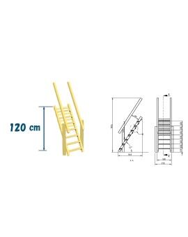 Escalera con barandilla para parque infantil MASGAMES STEPS