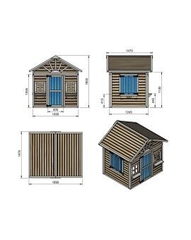 Casita infantil de madera por paneles Masgames VISBY
