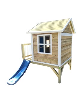 Casita infantil de madera por paneles Masgames VISBY elevada 60 cm