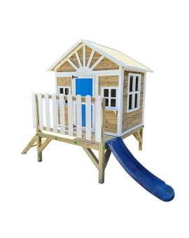 Casita infantil de madera por paneles Masgames VISBY elevada 60 cm