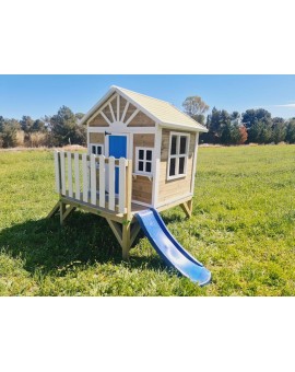 Casita infantil de madera por paneles Masgames VISBY elevada 60 cm