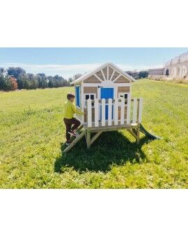 Casita infantil de madera por paneles Masgames VISBY elevada 60 cm
