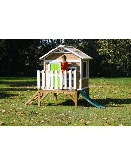 Casita infantil de madera por paneles Masgames FLAM elevada 60 cm