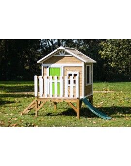 Casita infantil de madera por paneles Masgames FLAM elevada 60 cm