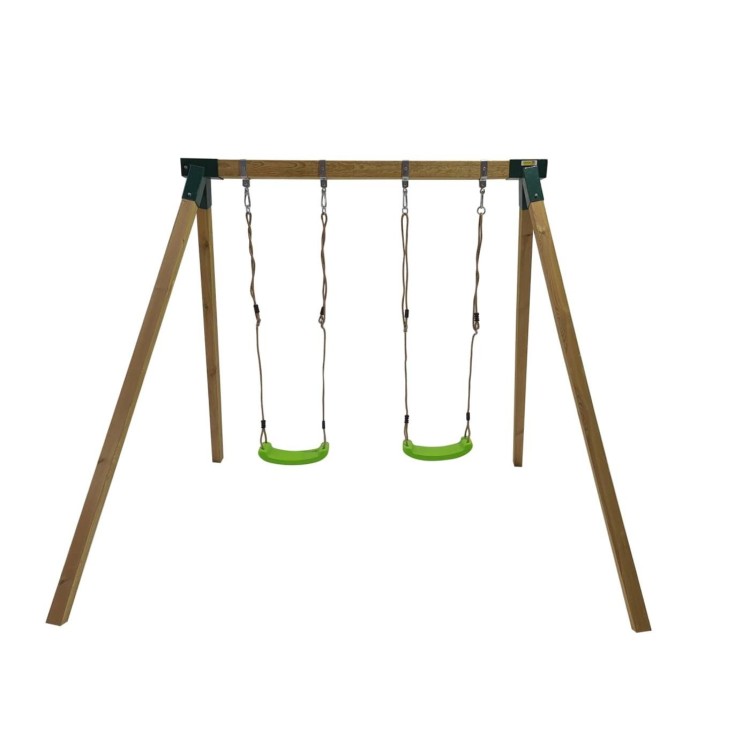 Columpios de madera cuadrada para tu jardín